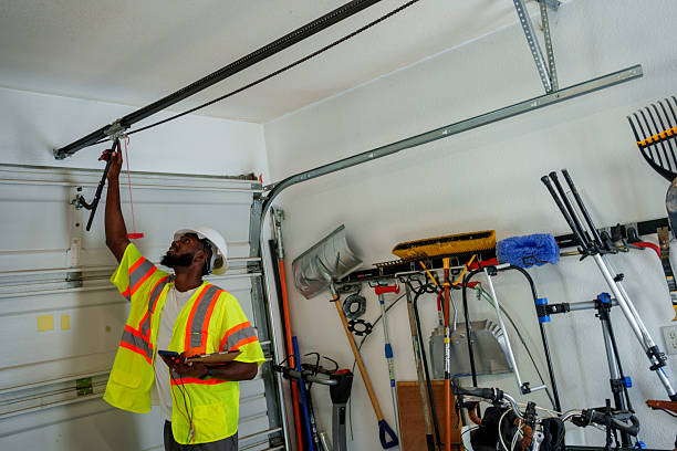 Professional Garage Door Spring Repair technician working in Richwood, NJ